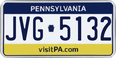 PA license plate JVG5132