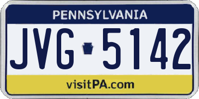 PA license plate JVG5142