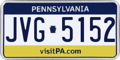 PA license plate JVG5152