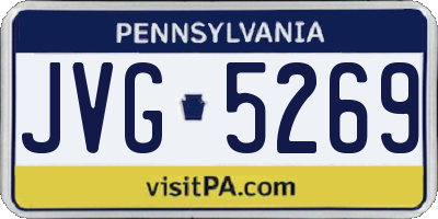 PA license plate JVG5269
