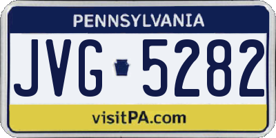 PA license plate JVG5282