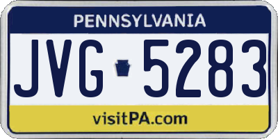PA license plate JVG5283