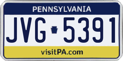PA license plate JVG5391