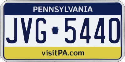 PA license plate JVG5440
