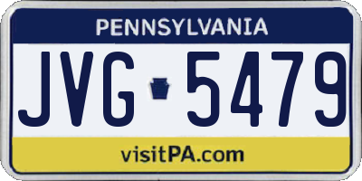 PA license plate JVG5479