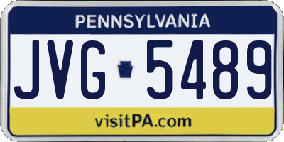 PA license plate JVG5489
