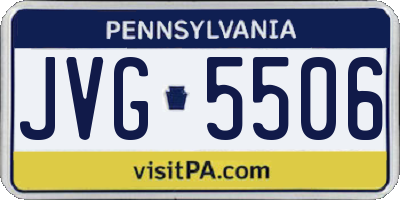 PA license plate JVG5506