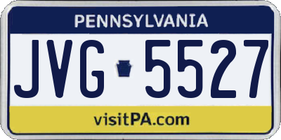 PA license plate JVG5527