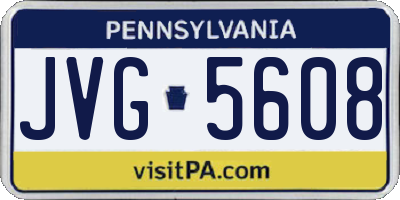 PA license plate JVG5608