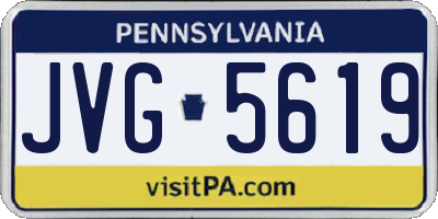 PA license plate JVG5619