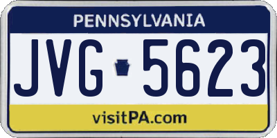 PA license plate JVG5623