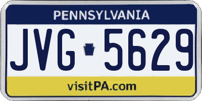 PA license plate JVG5629