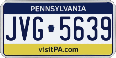 PA license plate JVG5639