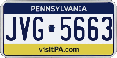 PA license plate JVG5663