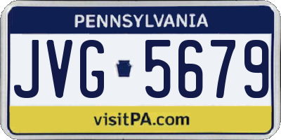 PA license plate JVG5679