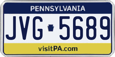 PA license plate JVG5689