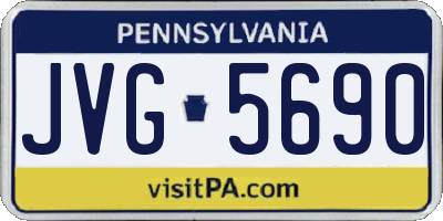 PA license plate JVG5690