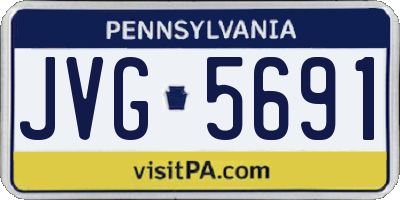 PA license plate JVG5691