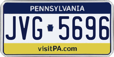 PA license plate JVG5696