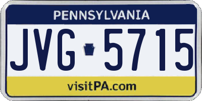 PA license plate JVG5715