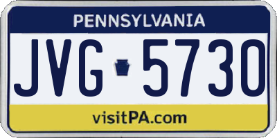 PA license plate JVG5730