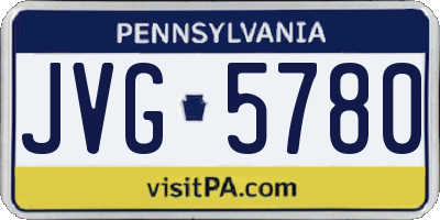 PA license plate JVG5780