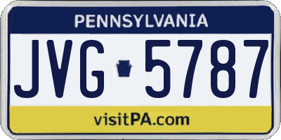 PA license plate JVG5787