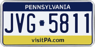 PA license plate JVG5811