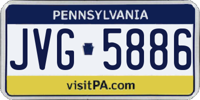 PA license plate JVG5886