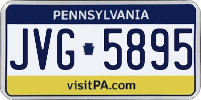PA license plate JVG5895