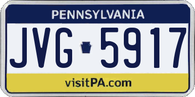 PA license plate JVG5917