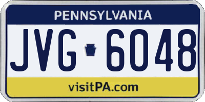 PA license plate JVG6048