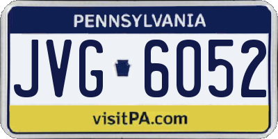 PA license plate JVG6052