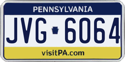 PA license plate JVG6064