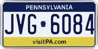 PA license plate JVG6084
