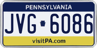 PA license plate JVG6086