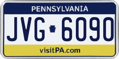PA license plate JVG6090