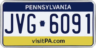 PA license plate JVG6091