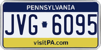 PA license plate JVG6095