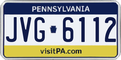 PA license plate JVG6112