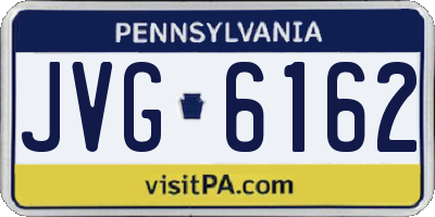 PA license plate JVG6162