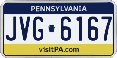 PA license plate JVG6167