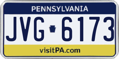 PA license plate JVG6173