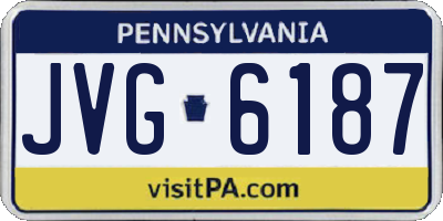 PA license plate JVG6187