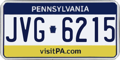 PA license plate JVG6215