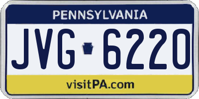 PA license plate JVG6220