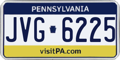 PA license plate JVG6225