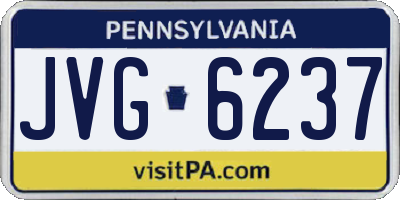 PA license plate JVG6237
