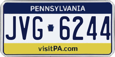 PA license plate JVG6244
