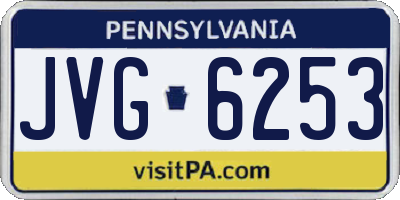 PA license plate JVG6253
